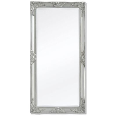vidaXL Wall Mirror Baroque Style 47.2"x23.6" Silver