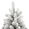 vidaXL Artificial Hinged Christmas Tree Green and white PVC, metal