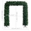 vidaXL Christmas Tree Arch Green PVC, Steel Large Arch Other