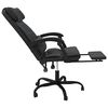vidaXL Reclining Office Chair Black Faux Leather