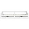 vidaXL Day Bed White Solid pinewood 35.4 x 79.3 in Day Bed Rectangular