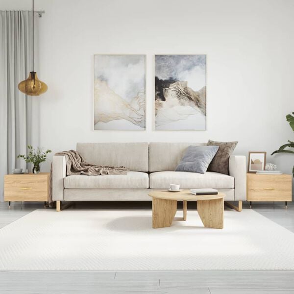 vidaXL Coffee Table Set of 2 Sonoma oak Engineered wood, Iron