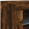 vidaXL Sideboard with LED Lights Smoked Oak 79.5"x14.6"x26.4"