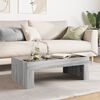 vidaXL Coffee Table Grey sonoma Engineered wood, glass Medium