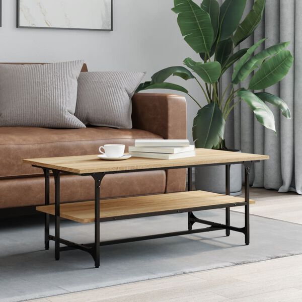 vidaXL Coffee Table Sonoma Oak Engineered Wood Medium Coffee Table