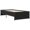 vidaXL Bed Frame Black Engineered wood and metal Small Single Durable