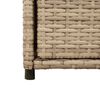 vidaXL Garden Storage Cabinet Beige PE Rattan Large