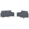 vidaXL Sofa Set Dark grey Velvet (100% polyester), metal, textilene, plywood