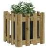 vidaXL Garden Planter Natural Wood Solid Pine Wood Medium