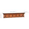 vidaXL Coat Rack Teak wood brown Solid teak wood Coat Rack Rectangular