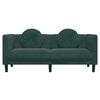 vidaXL Sofa Dark Green 100% polyester, plywood, solid wood