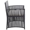 vidaXL Garden Lounge Set Black Poly Rattan Medium Removable Covers