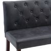vidaXL Bench Grey Faux suede leather (100% polyester), foam, plywood, rubber