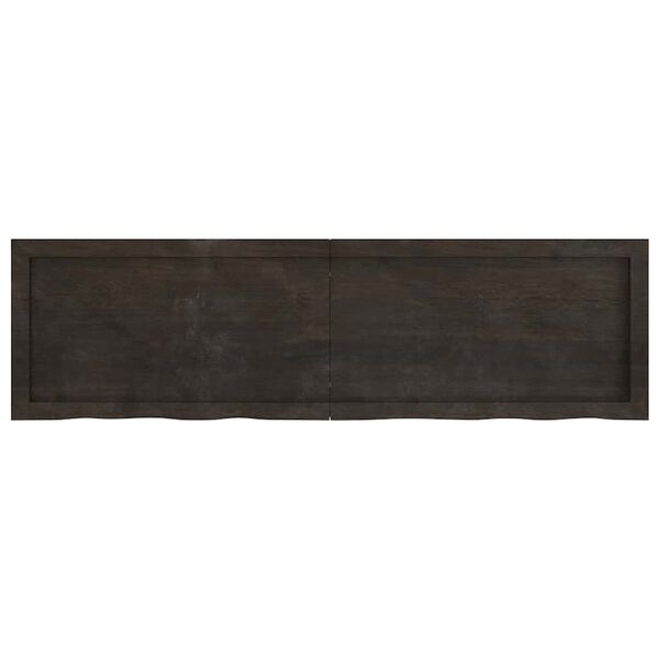 vidaXL Table Top Dark Brown Solid oak wood 55.1x15.7x1.6 in Foldable