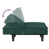 vidaXL Sofa Bed Dark Green Velvet (100% polyester), plywood, foam Standard
