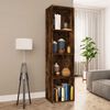 vidaXL Book Cabinet Smoked oak Engineered wood Medium Book Cabinet