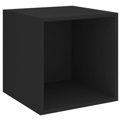 vidaXL Wall Cabinet Black 14.6"x14.6"x14.6" Chipboard