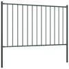 vidaXL Fence Panel with Posts Powder-coated Steel 5.6x3.3' Anthracite