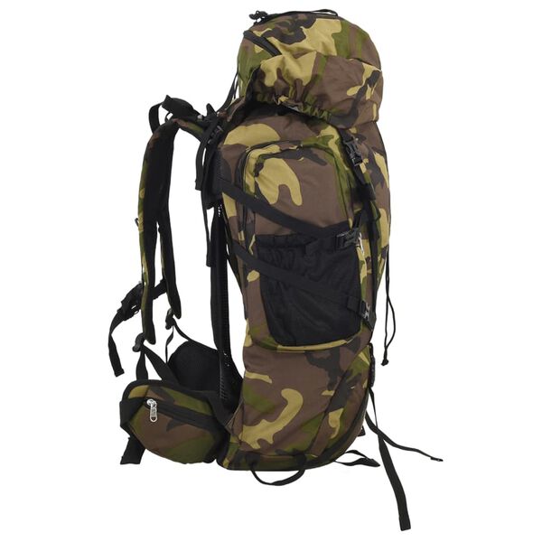 vidaXL Hiking Backpack Green Camouflage 21.1 galOxford Fabric