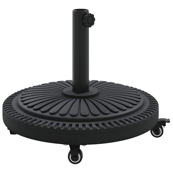 vidaXL Parasol Base Black Ø38-48 mm Polyethylene, concrete, and iron