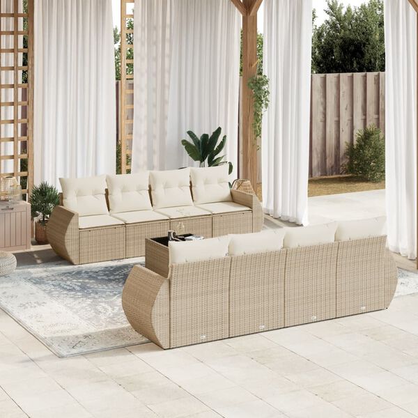vidaXL Garden Sofa Set Beige and Cream