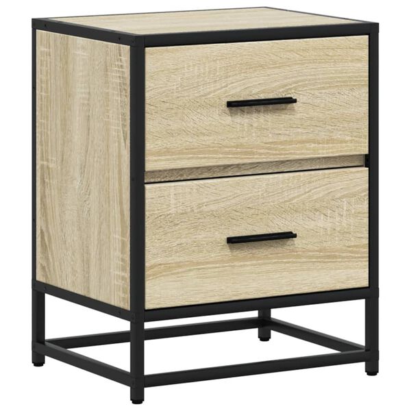vidaXL Bedside Cabinet Sonoma Oak Engineered wood Small Bedside Cabinet