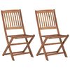 vidaXL Garden Chair Set of 2 Anthracite Solid Acacia wood Medium