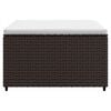 vidaXL Patio Footrest Brown PE Rattan Standard Adjustable Feet
