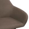 vidaXL Dining Chair Set of 2 Brown Polyester fabric, solid wood legs