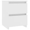 vidaXL Bedside Cabinet Set of 2 White Engineered wood Medium