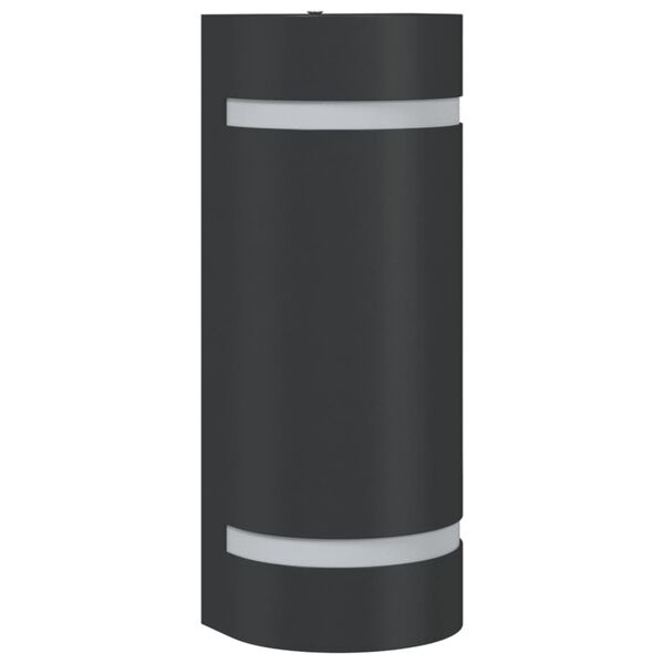 vidaXL Outdoor Wall Light Black Die-cast Aluminum, PC (Polycarbonate)