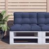 vidaXL Pallet Cushion Set Navy Blue 27.6"x15.7"x4.7" Fabric