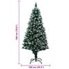 vidaXL Artificial Christmas Tree Green 70.9" PVC and Steel and Plastic