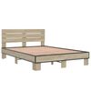 vidaXL Bed Frame Sonoma Oak Engineered wood Double Modern Bed Frame