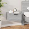 vidaXL Wall-mounted Bedside Cabinet Grey Sonoma Engineered wood Small