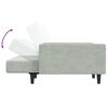 vidaXL Sofa Bed Light Grey Velvet (100% polyester), wood, plastic