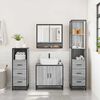 vidaXL Bathroom Furniture Set Grey sonoma Engineered wood, metal