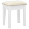 vidaXL Dressing Table with Stool White 25.6x14.2x50.4" Paulownia Wood MDF