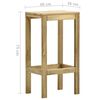 vidaXL Bar Stool Set of 2 Natural Wood Treated Pinewood Standard
