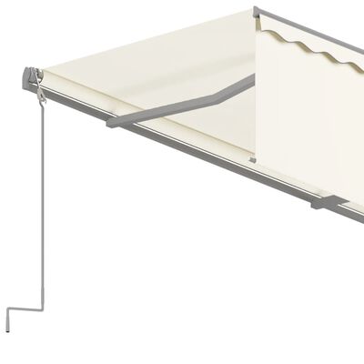vidaXL Manual Retractable Awning with Blind 13.1'x9.8' Cream