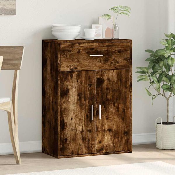 vidaXL Sideboard Smoked Oak Engineered Wood Medium Sideboard
