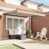 vidaXL Retractable Awning Manual Multicolour 137.80 x 98.43 in