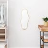 vidaXL Wall Mirror Gold Glass Medium Wall Mounting Mirror Oblong