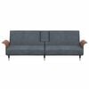 vidaXL Sofa Bed Dark Grey Velvet, plywood, metal Full