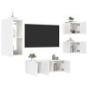vidaXL TV Wall Unit White Engineered wood Standard TV Wall Unit