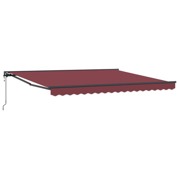 vidaXL Retractable Awning Burgundy 157.48 x 118.11 in