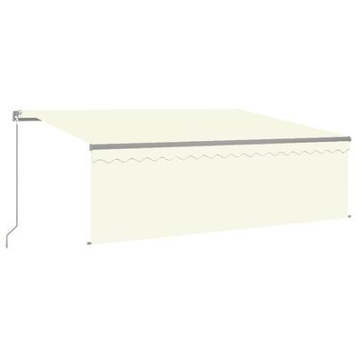 vidaXL Manual Retractable Awning with Blind 157.5"x118.1" Cream