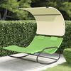 vidaXL Double Sun Lounger Green and cream