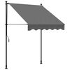 vidaXL Retractable Awning Anthracite Polyester with PU coating, Steel