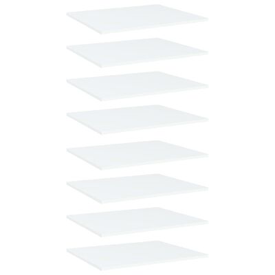 vidaXL Bookshelf Boards 8 pcs White 23.6"x19.7"x0.6" Chipboard